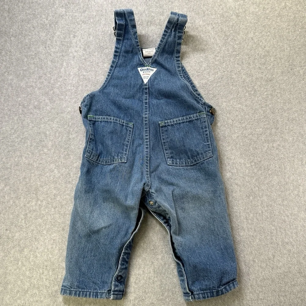 Vintage‎ OshKosh B'gosh VESTBAK Denim Overalls 18M Made in USA